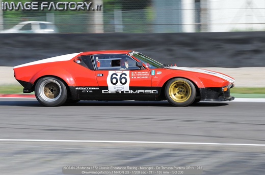 2008-04-26 Monza 1672 Classic Endurance Racing - Micangeli - De Tomaso Pantera GR IV 1972